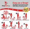 SnapLeash Hands Free Multi-Use Leash and Lead - 7 1/2 Feet Long